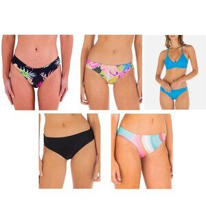 NWT Hurley Juniors' Assorted Bikini Bottoms Multicolor Sizes S-2XL $50 12HL346